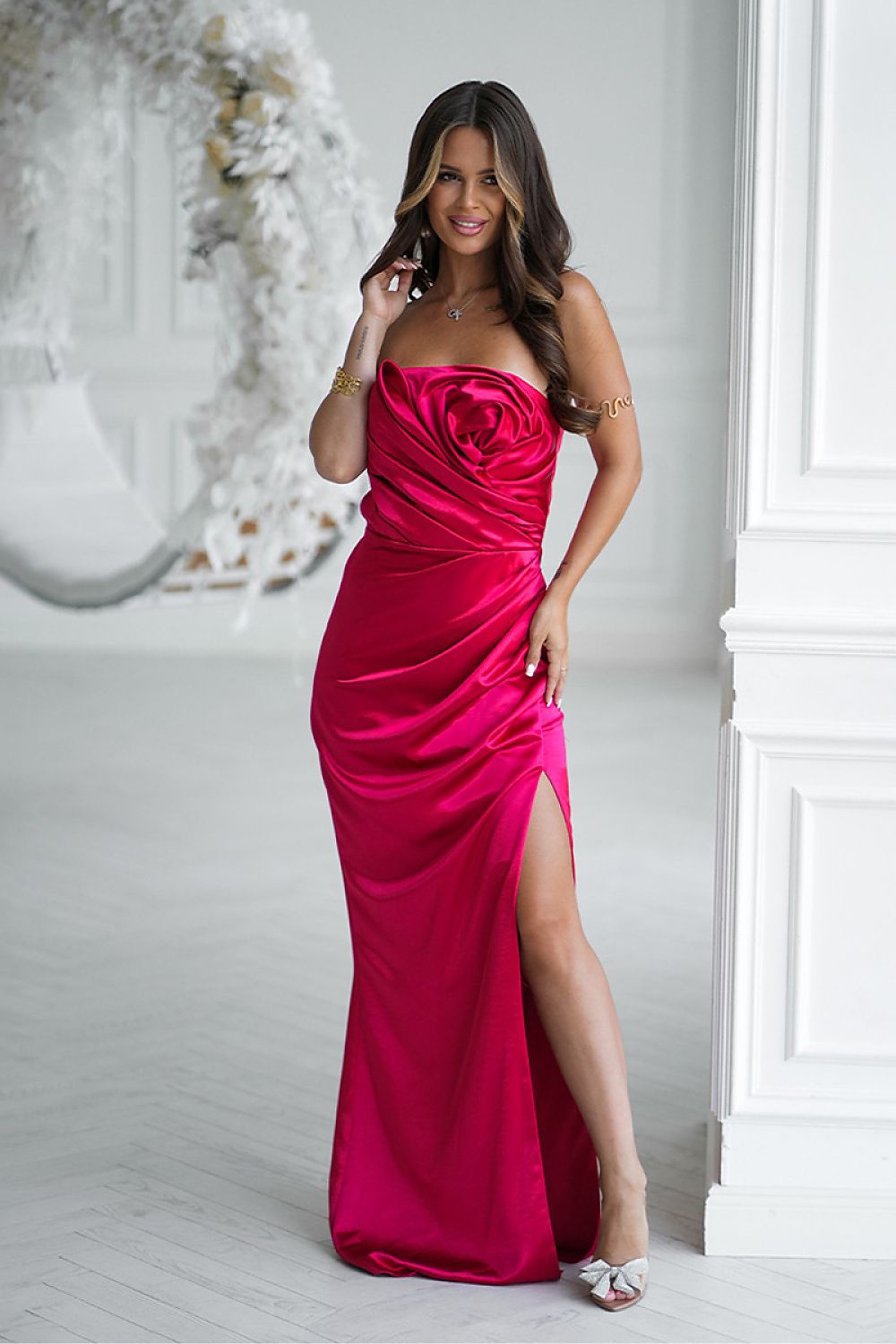 Robe longue model 219714 Bicotone