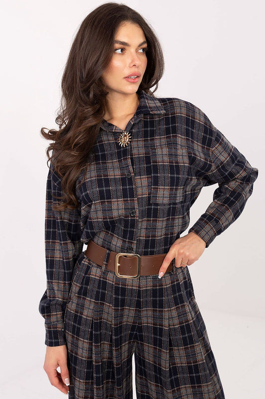 Chemise manche longue model 220041 Italy Moda