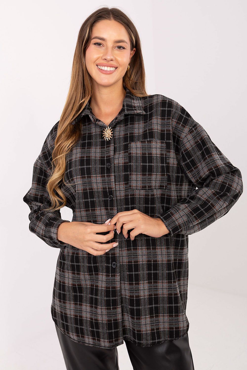 Chemise manche longue model 220042 Italy Moda