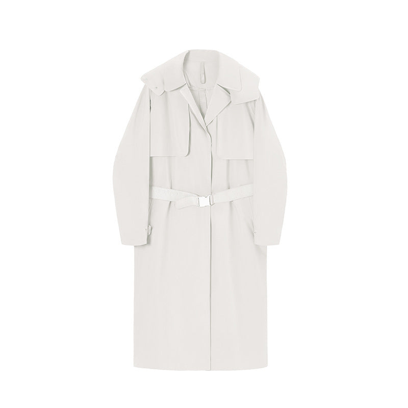 TRENCH LONG IMPERMÉABLE À CAPUCHE