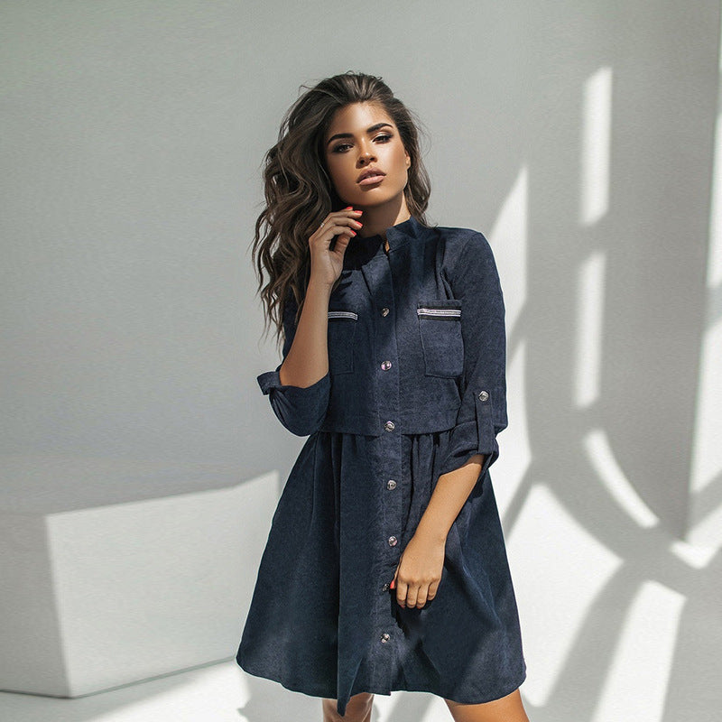 ROBE DÉCONTRACTÉE COURTE EN VELOUR