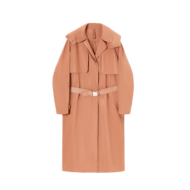 TRENCH LONG IMPERMÉABLE À CAPUCHE