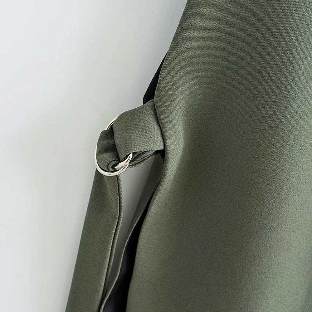 GILET DE COSTUME FENDU CEINTURE INTÉGRÉE
