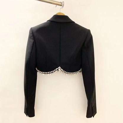 ENSEMBLE VESTE&JUPE DÉTAILS CRISTAUX