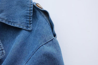 TRENCH COAT LONG EN DENIM
