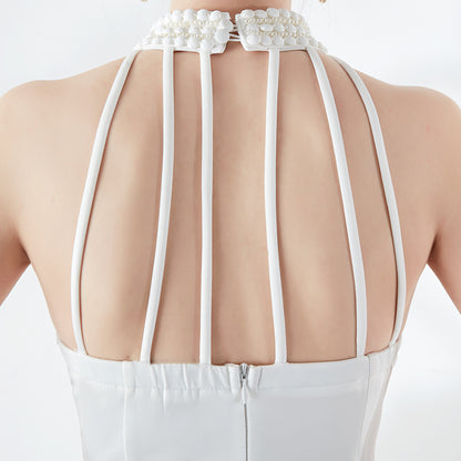 ROBE DE SOIRÉE SIRÈNE À PERLES