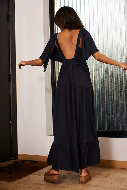 ROBE AMPLE DÉCONTRACTÉE LONGUE
