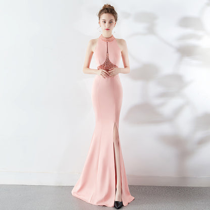 ROBE DE SOIRÉE SIRÈNE À PERLES