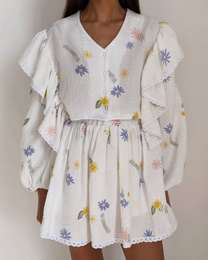 ENSEMBLE TOP&JUPE IMPRIMÉ