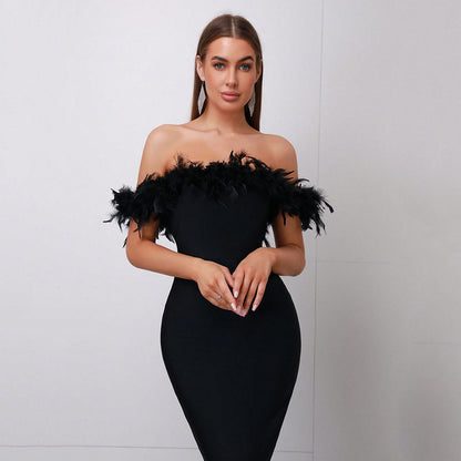 ROBE PLUME MOULANTE