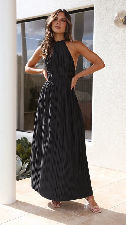 ROBE LONGUE DOS NUS À LACET