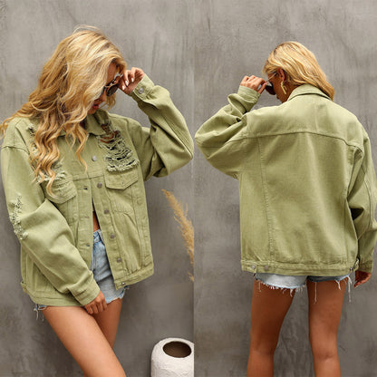 VESTE EN JEAN DÉCHIRÉE