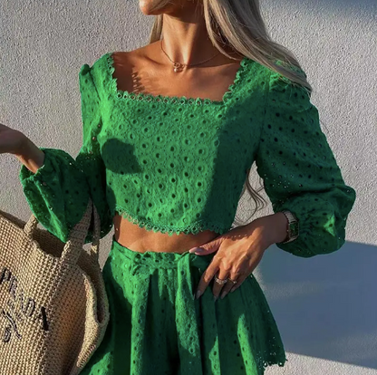 ENSEMBLE TOP&SHORT DENTELLE