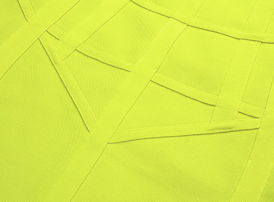 ROBE MOULANTE JAUNE FLUO