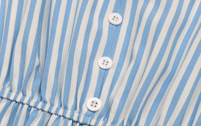ROBE DÉCONTRACTÉE À RAYURES & TAILLE ÉLASTIQUE