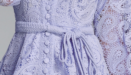 ROBE MI-LONGUE EN DENTELLE