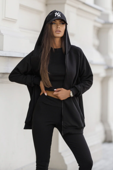 ENSEMBLE GILET, LEGGING ET CROP EN COTON
