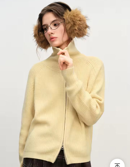 PULL ZIPPÉ EN LAINE