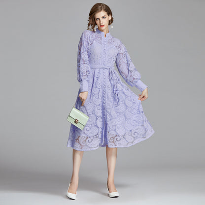 ROBE MI-LONGUE EN DENTELLE