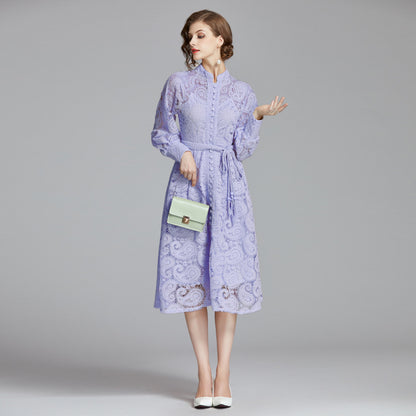 ROBE MI-LONGUE EN DENTELLE