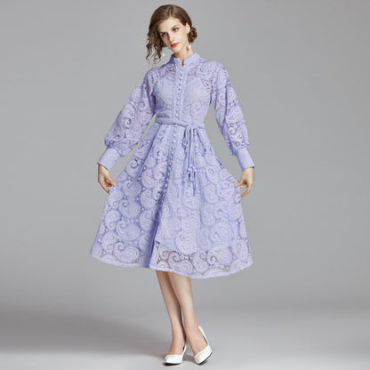 ROBE MI-LONGUE EN DENTELLE