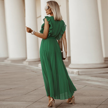 ROBE D'ÉTÉ LONGUE PLISSÉE MOUSSELINE