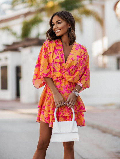 ROBE D'ÉTÉ MINI À VOLANTS