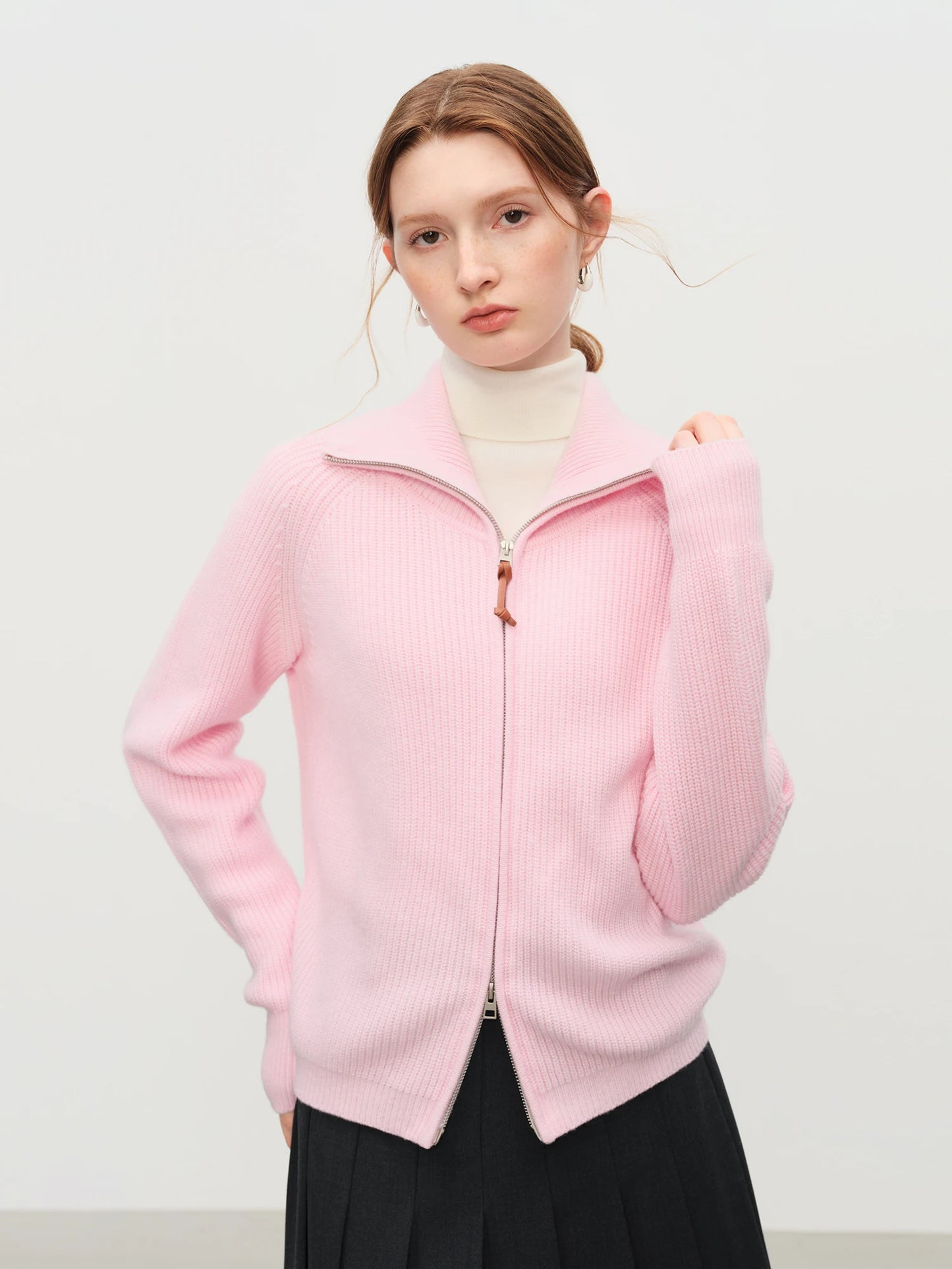 PULL ZIPPÉ EN LAINE