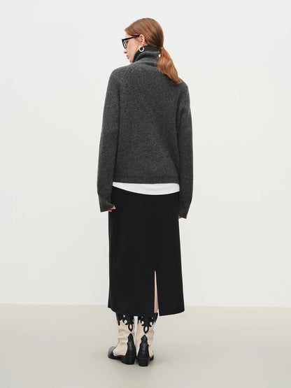 PULL ZIPPÉ EN LAINE
