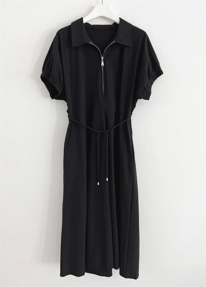 ROBE BOHÈME MI-LONGUE À LACET