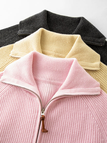 PULL ZIPPÉ EN LAINE