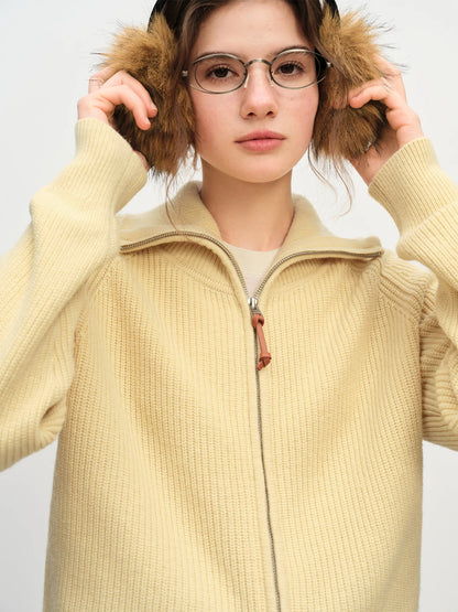 PULL ZIPPÉ EN LAINE