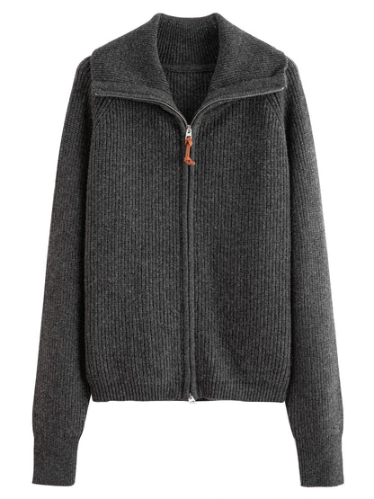 PULL ZIPPÉ EN LAINE