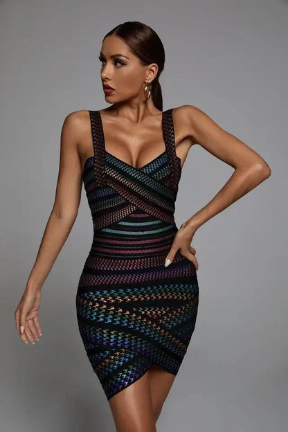 ROBE MOULANTE IMPRIMÉE MULTICOLOR