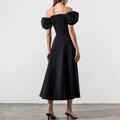 ROBE LONGUE MANCHES BOUFFANTES