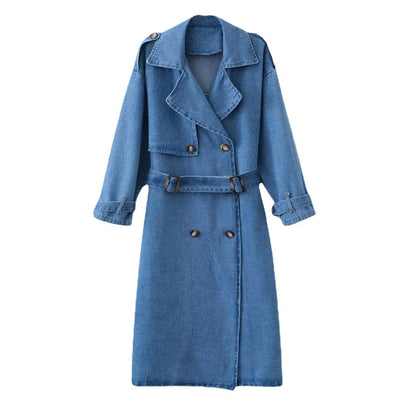 TRENCH COAT LONG EN DENIM