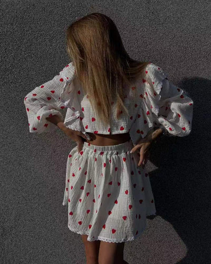 ENSEMBLE TOP&JUPE IMPRIMÉ