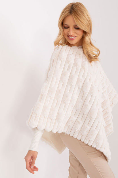 PONCHO TEXTURÉ AVEC DOUBLURE