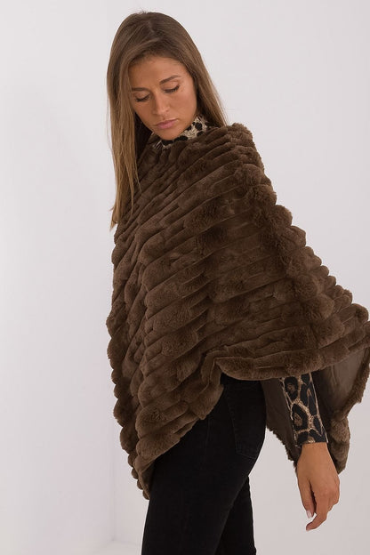 PONCHO TEXTURÉ AVEC DOUBLURE