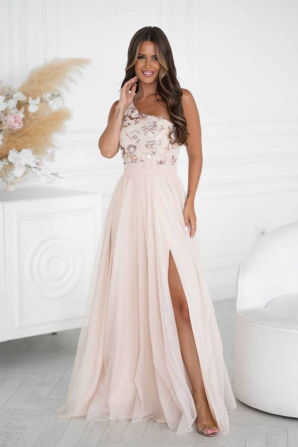  Robe longue model 220091 Bicotone 