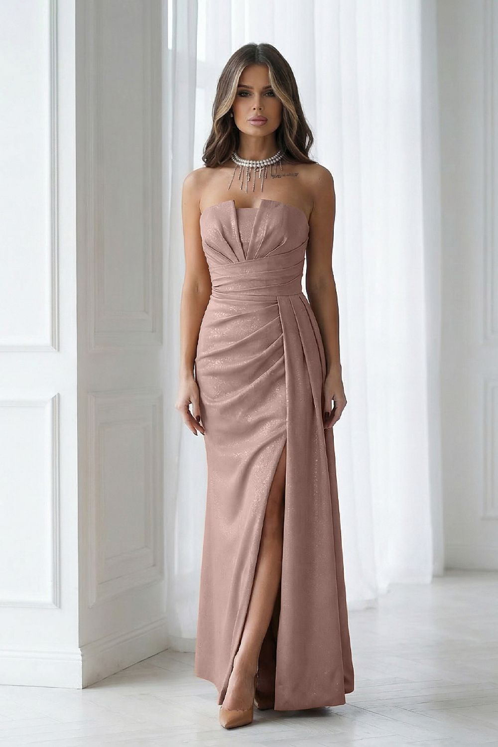  Robe longue model 224635 Bicotone 