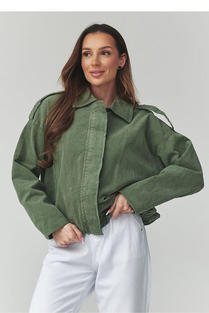  Veste en velours côtelé model 225691 Makadamia 