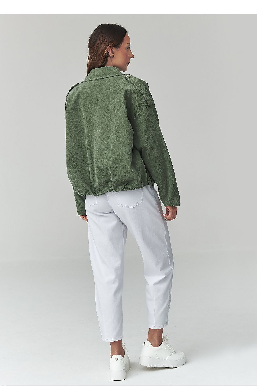  Veste en velours côtelé model 225691 Makadamia 