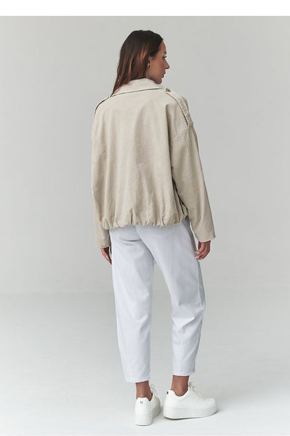  Veste en velours côtelé model 225692 Makadamia 