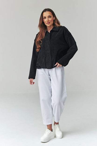  Veste en velours côtelé model 225693 Makadamia 