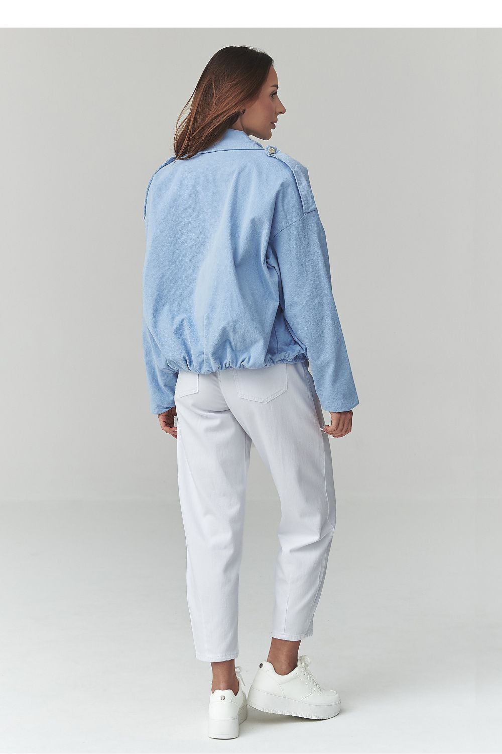  Veste en velours côtelé model 225694 Makadamia 