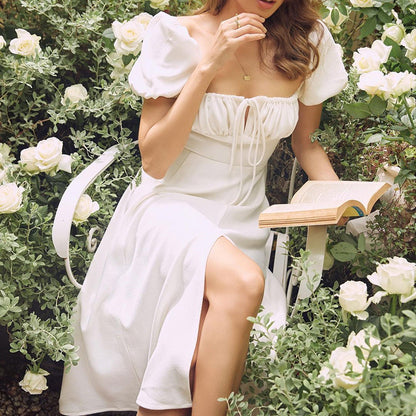 ROBE LONGUE MANCHES BOUFFANTES
