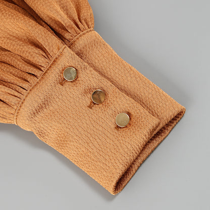 ROBE DE SOIRÉE LONGUE MANCHES LANTERNE